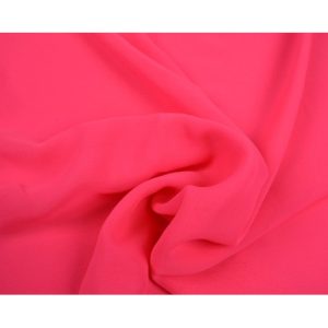 Chiffon stof - Neon roze