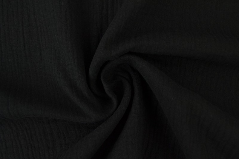 Mousseline stof - Zwart Mousseline stof - Zwart