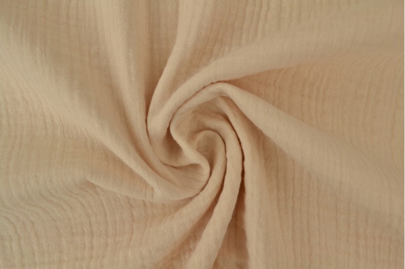 Mousseline stof - Champagne - Rol Mousseline stof - Champagne