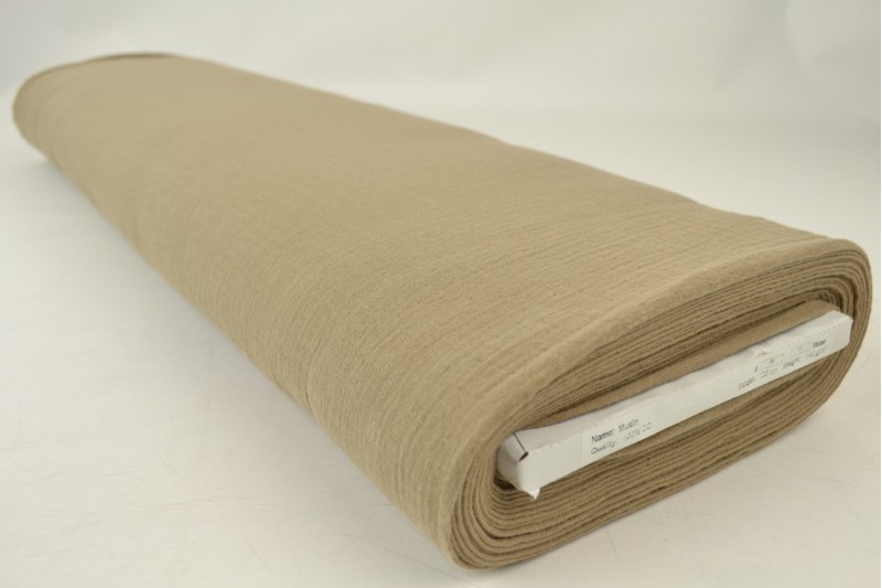 Mousseline stof – Taupe – Rol Mousseline stof - Taupe - Rol