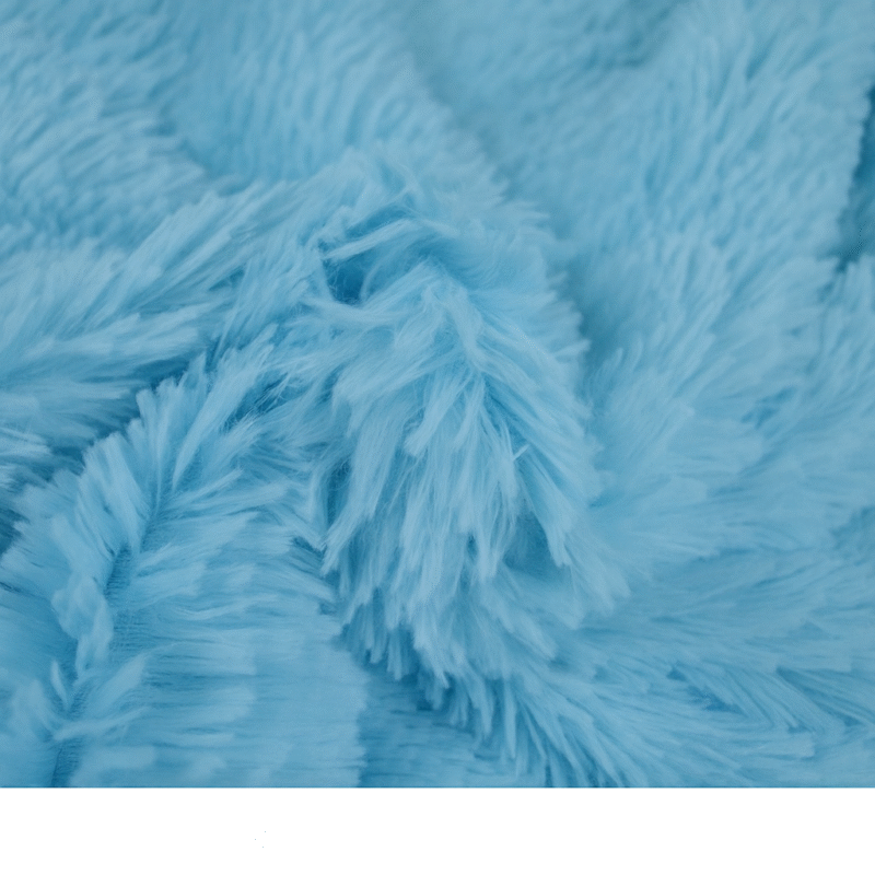 Langharig bont - Aqua blauw