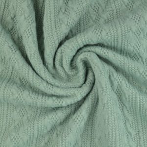 Jacquard gebreide kabel stof - Oud groen