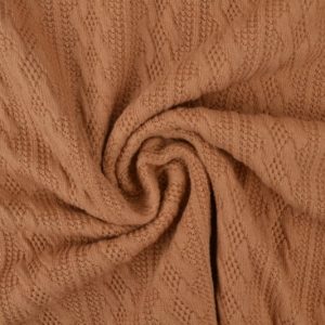 Jacquard gebreide kabel stof - Donker beige