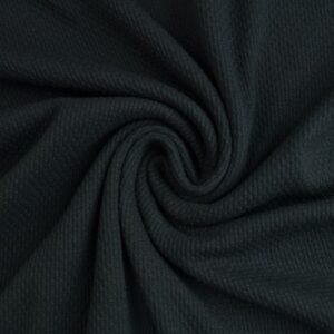 Wafel jersey - Zwart